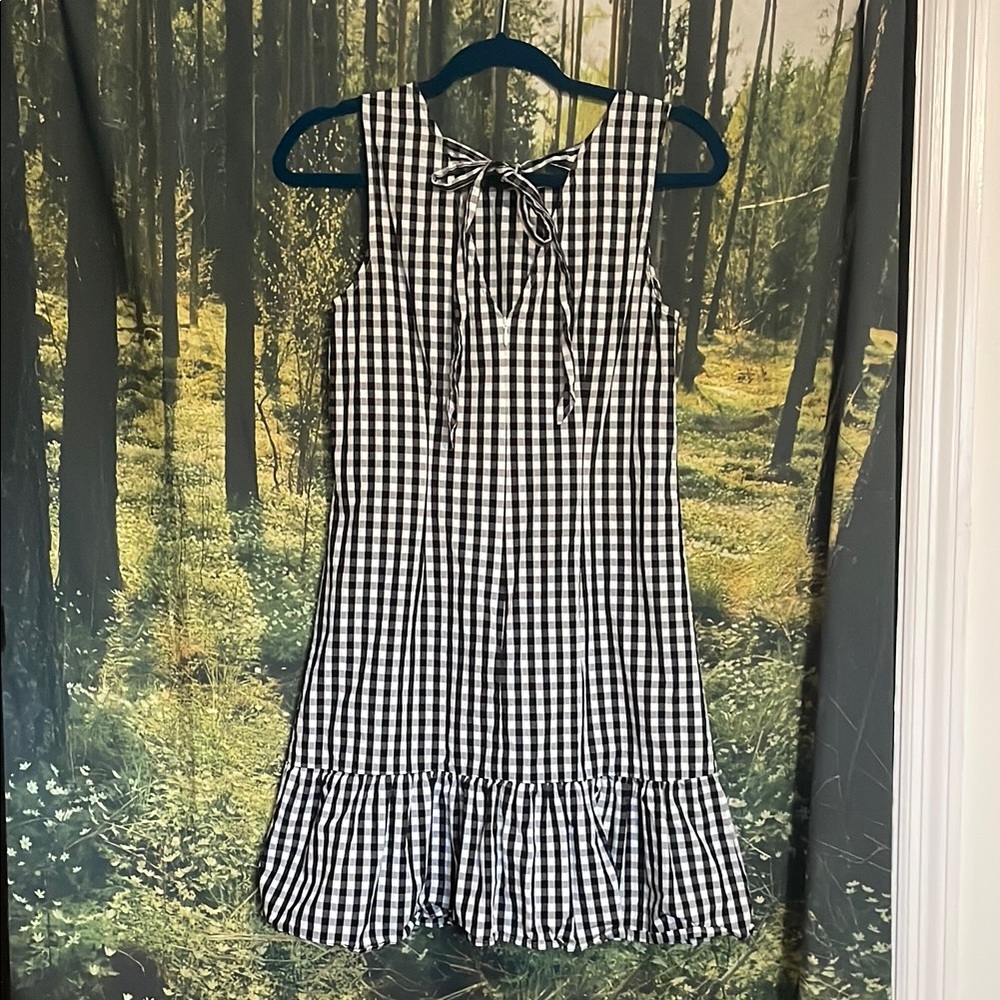 J. Crew Gingham Ruffled Mini Sundress - Picture 2 of 3
